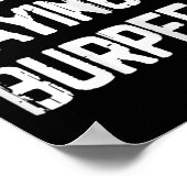 Poster Arrêtez de dire Burpees Exercice Bodybuilding Gag  (Coin)