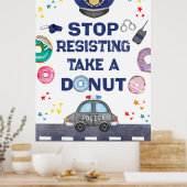 Poster Arrêtez de résister à la nourriture du parti Anniv (Cuisine)