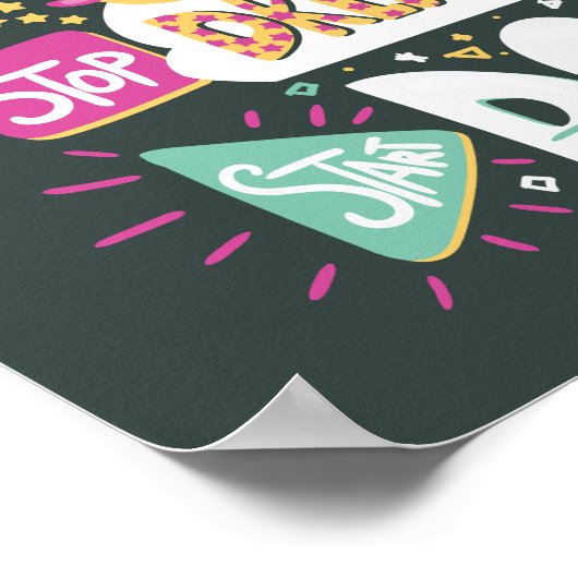 Poster Arrêtez de rêver, commencez à faire vert de la for (Coin)