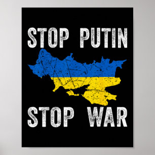 Poster Arrêtez De Tuer - Arrêtez La Russie - Arrêtez La G