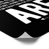 Poster Arrêtez de vous haïr blanc inspirant (Coin)