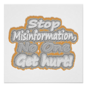 Poster "Arrêtez la désinformation" Conception mignonne. C