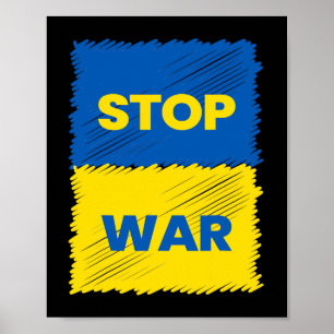 Poster Arrêtez la guerre - Sauvez l'Ukraine - Arrêtez la