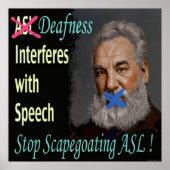 Poster Arrêtez le bouc émissaire ASL ! 60.96x60.96cm (Devant)