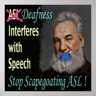 Poster Arrêtez le bouc émissaire ASL ! 60.96x60.96cm