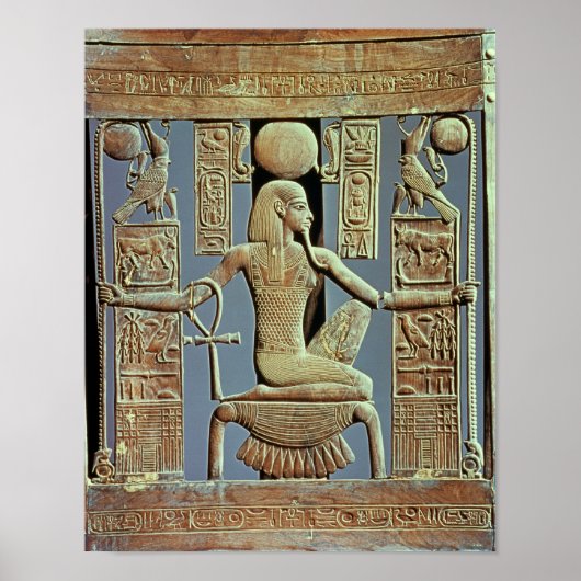 Poster Arrière d'une chaise du tombeau de Toutankhamon (Devant)