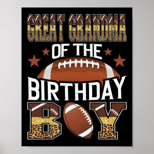 Poster Arrière-grand-mère du footballeur garçon du jour d