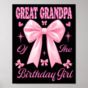 Poster Arrière-père anniversaire fille coquette rose appa