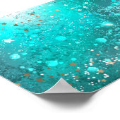 Poster Arrière - plan à huile Turquoise de la menthe (Coin)