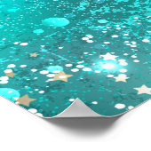 Poster Arrière - plan à huile Turquoise de la menthe (Coin)