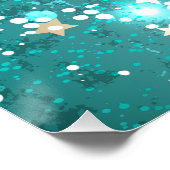 Poster Arrière - plan à huile Turquoise de la menthe (Coin)