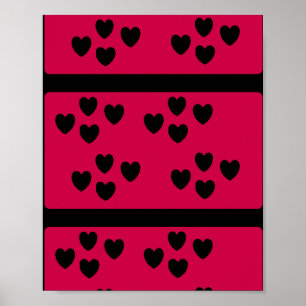 Poster Arrière - plan à motif de coeur sur