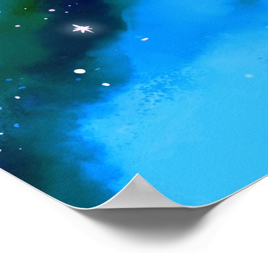 Poster Arrière - plan Abstrait de l'espace extra-atmosphé (Coin)