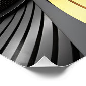 Poster Arrière - plan Abstrait de luxe avec Gold et Black (Coin)