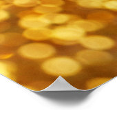 Poster Arrière - plan Abstrait Golden Light Bokeh (Coin)