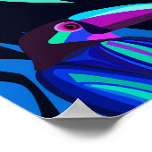 Poster arrière - plan africain de couleur, girafe, léopar (Coin)