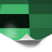 Poster Arrière - plan Big Pixel - Vert (Coin)