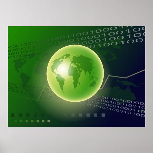 Poster Arrière - plan Binary Globe (Devant)