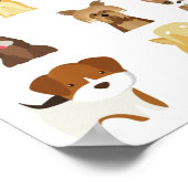 Poster arrière - plan blanc chien motif (Coin)