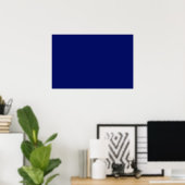 Poster Arrière - plan bleu foncé (Bureau à domicile)
