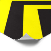 Poster Arrière - plan Chevron noir et jaune (Coin)