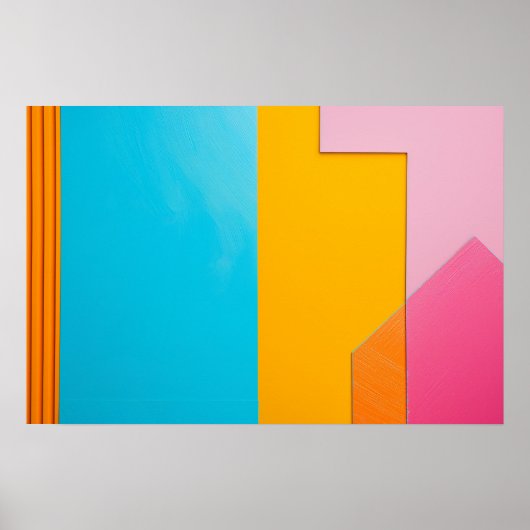 Poster Arrière - plan coloré de rectangles (Devant)