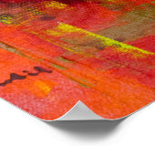 Poster arrière - plan couleur Abstrait avec fleurs blanch (Coin)