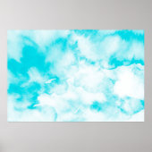 Poster Arrière - plan d'aquarelle bleu (Devant)