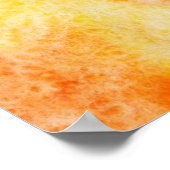 Poster Arrière - plan d'aquarelle orange (Coin)
