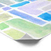 Poster arrière - plan d'aquarelle peint Abstrait. (Coin)