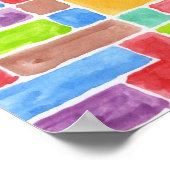 Poster arrière - plan d'aquarelle peint Abstrait. 2 (Coin)