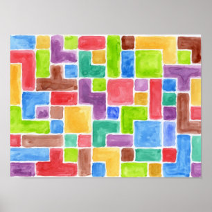 Poster Arrière - plan d'aquarelle peint par résumé. 2