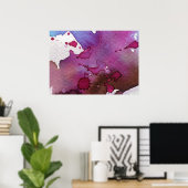 Poster Arrière - plan d'aquarelle violet (Bureau à domicile)