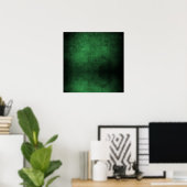 Poster Arrière - plan Dark Grunge - Vert (Bureau à domicile)