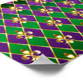 Poster Arrière - plan de bijoux Mardi Gras (Coin)