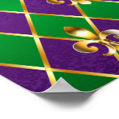 Poster Arrière - plan de bijoux Mardi Gras (Coin)