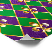 Poster Arrière - plan de bijoux Mardi Gras (Coin)