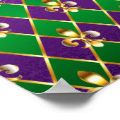 Poster Arrière - plan de bijoux Mardi Gras (Coin)