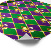 Poster Arrière - plan de bijoux Mardi Gras (Coin)