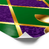 Poster Arrière - plan de bijoux Mardi Gras (Coin)