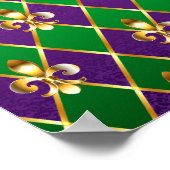 Poster Arrière - plan de bijoux Mardi Gras (Coin)