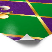 Poster Arrière - plan de bijoux Mardi Gras (Coin)