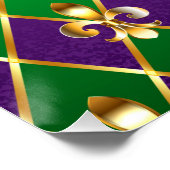 Poster Arrière - plan de bijoux Mardi Gras (Coin)