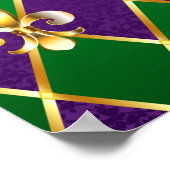 Poster Arrière - plan de bijoux Mardi Gras (Coin)