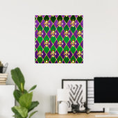 Poster Arrière - plan de bijoux Mardi Gras (Bureau à domicile)