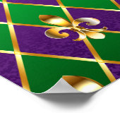 Poster Arrière - plan de bijoux Mardi Gras (Coin)