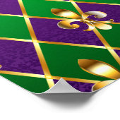 Poster Arrière - plan de bijoux Mardi Gras (Coin)