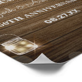 Poster Arrière - plan de bois rustique en verre clair Ann (Coin)