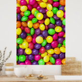 Poster Arrière - plan de bonbons colorés (Cuisine)