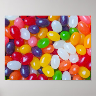 Poster Arrière - plan de bonbons mous - dragées à la